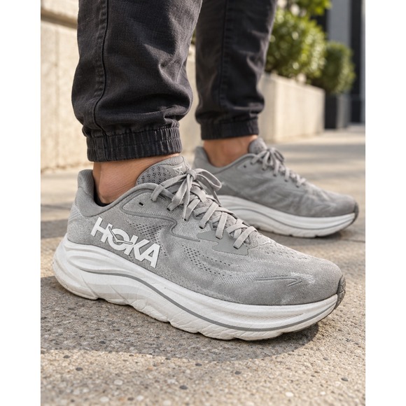 Hoka One One Other - Hoka One One Clifton 10 Shoes Mens Size 11 2E Wide Stellar Grey *Heavy Wear